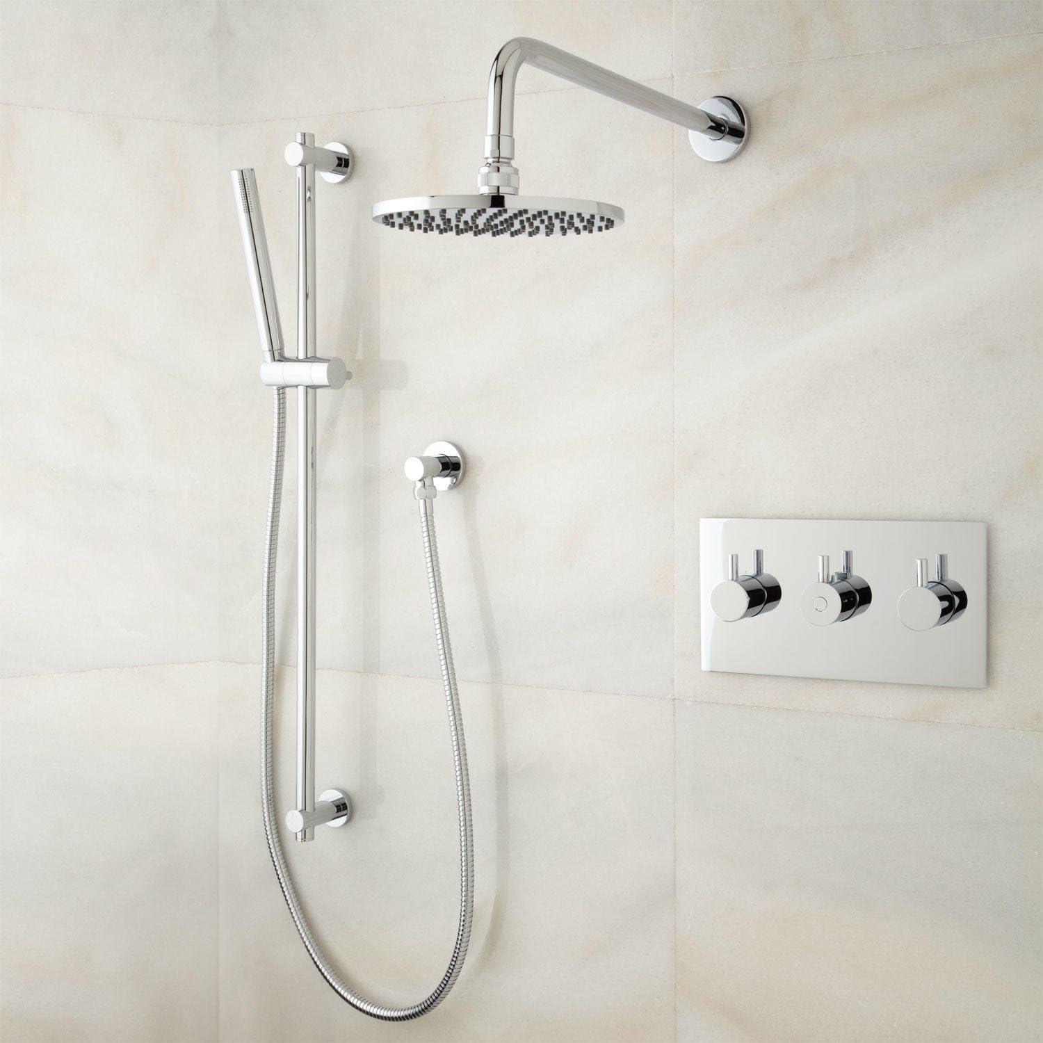 Tosca Complete Thermostatic Shower System with Rough-in Valve