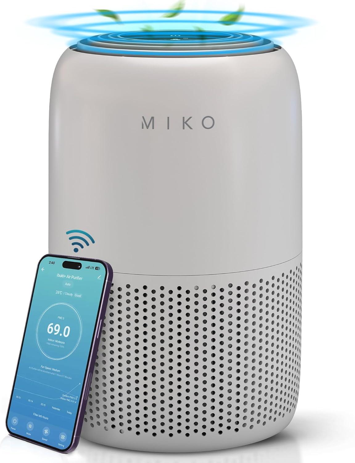 Miko HEPA Smart Air Purifier up to 770 Sqft - App Controlled
