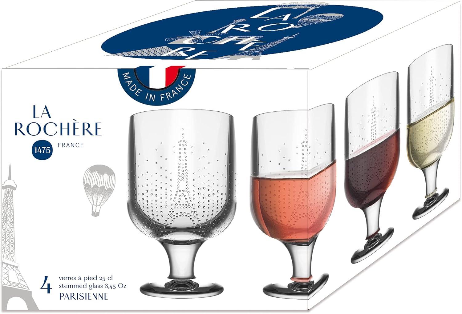 La Rochere Parisienne 9oz. Wine Glass Set (Set of 4)