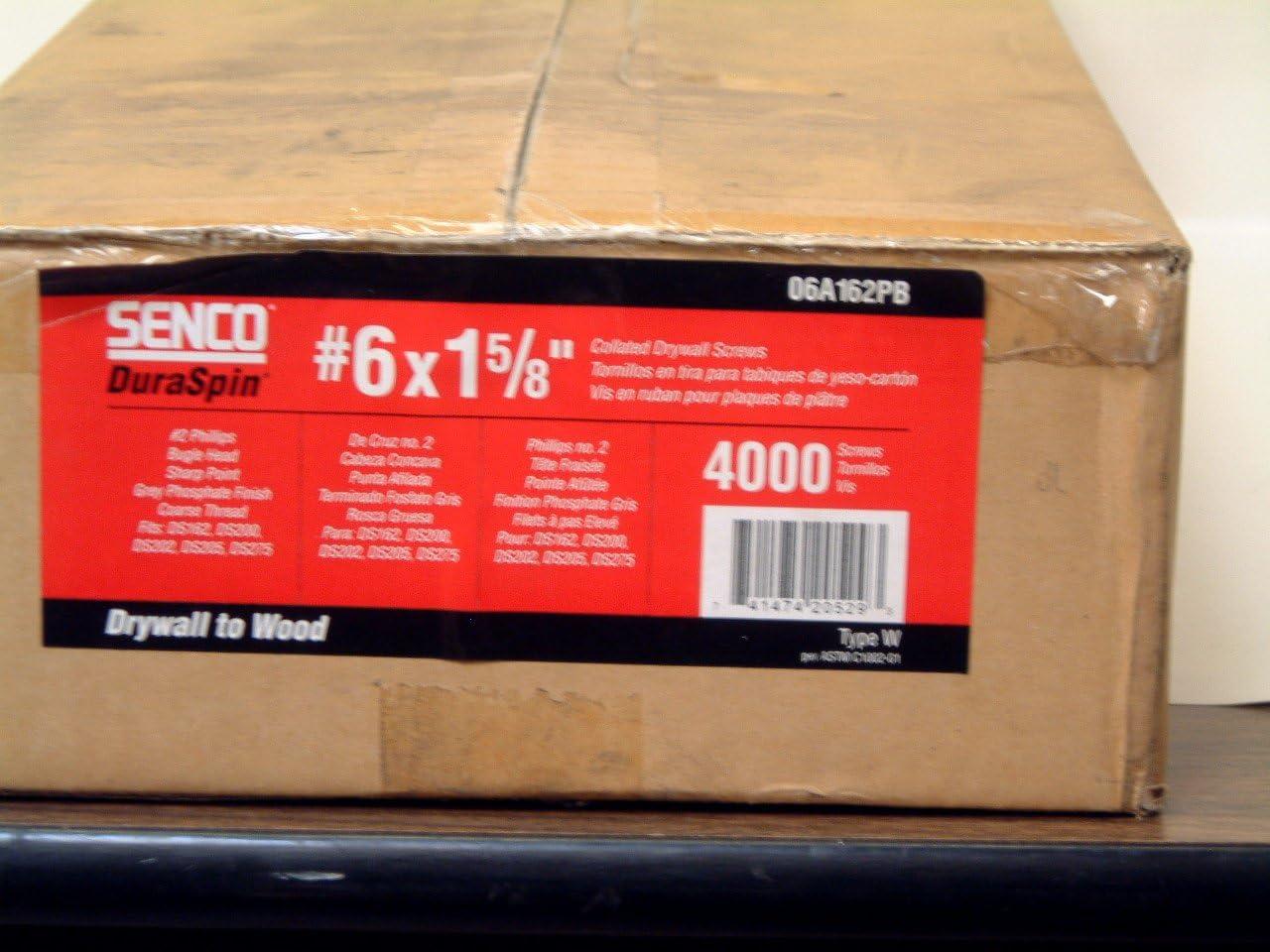 Black Phosphate Coarse Thread Collated Drywall Screws, 1-5/8 inch