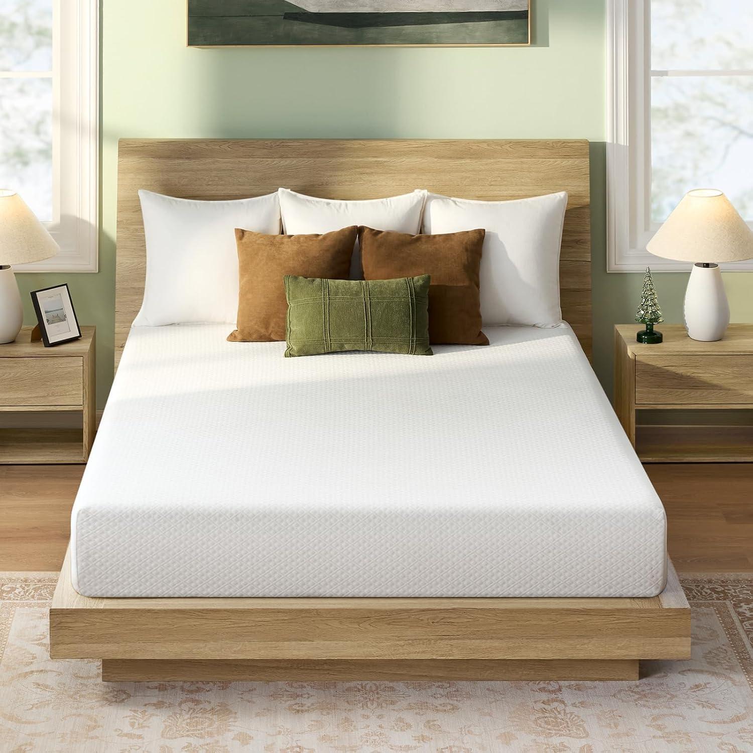 Rolanstar Full Size Mattress, 6 Inch Gel Memory Foam Mattress in a Box, Fiberglass Free, Breathable for Cooler Sleep Supportive & Pressure Relief, CertiPUR-US Certified, White