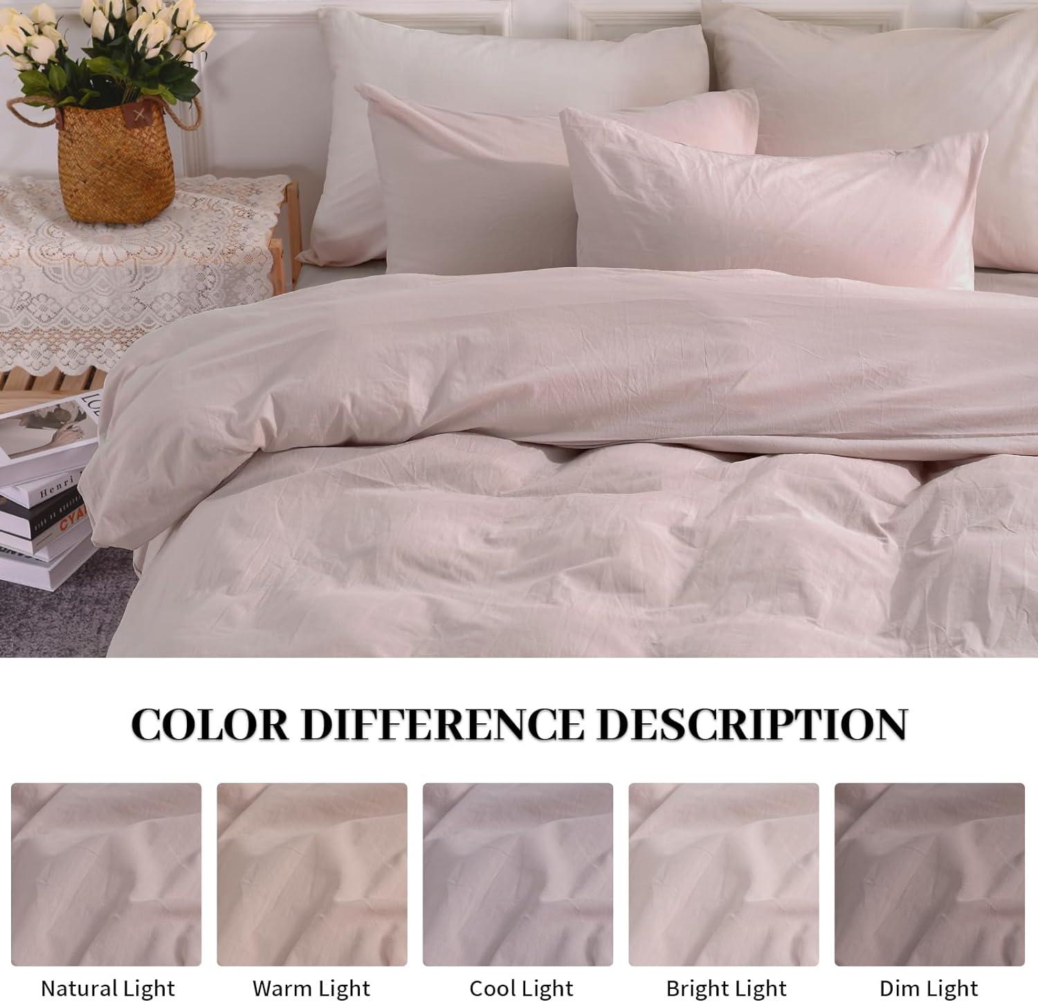 Queen Organic Cotton Green Duvet Cover Set