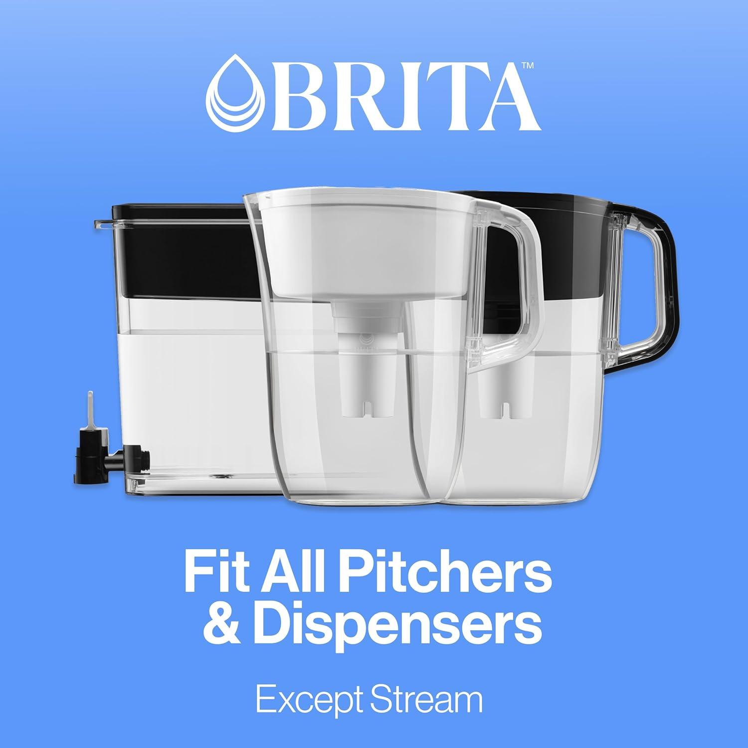 Brita Standard Water Filter, Standard Replacement Filters for Pitchers and Dispensers, BPA Free, 2 Count