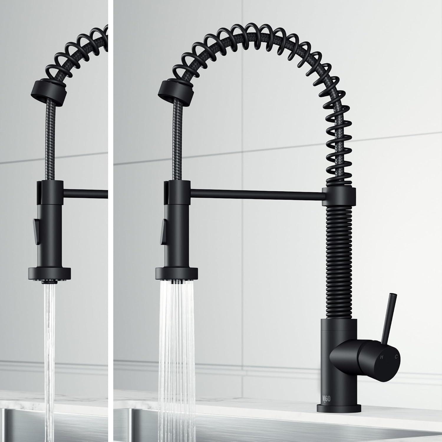 Edison 19" H 1-handle Pull-Down 2-Function Sprayer Kitchen Faucet