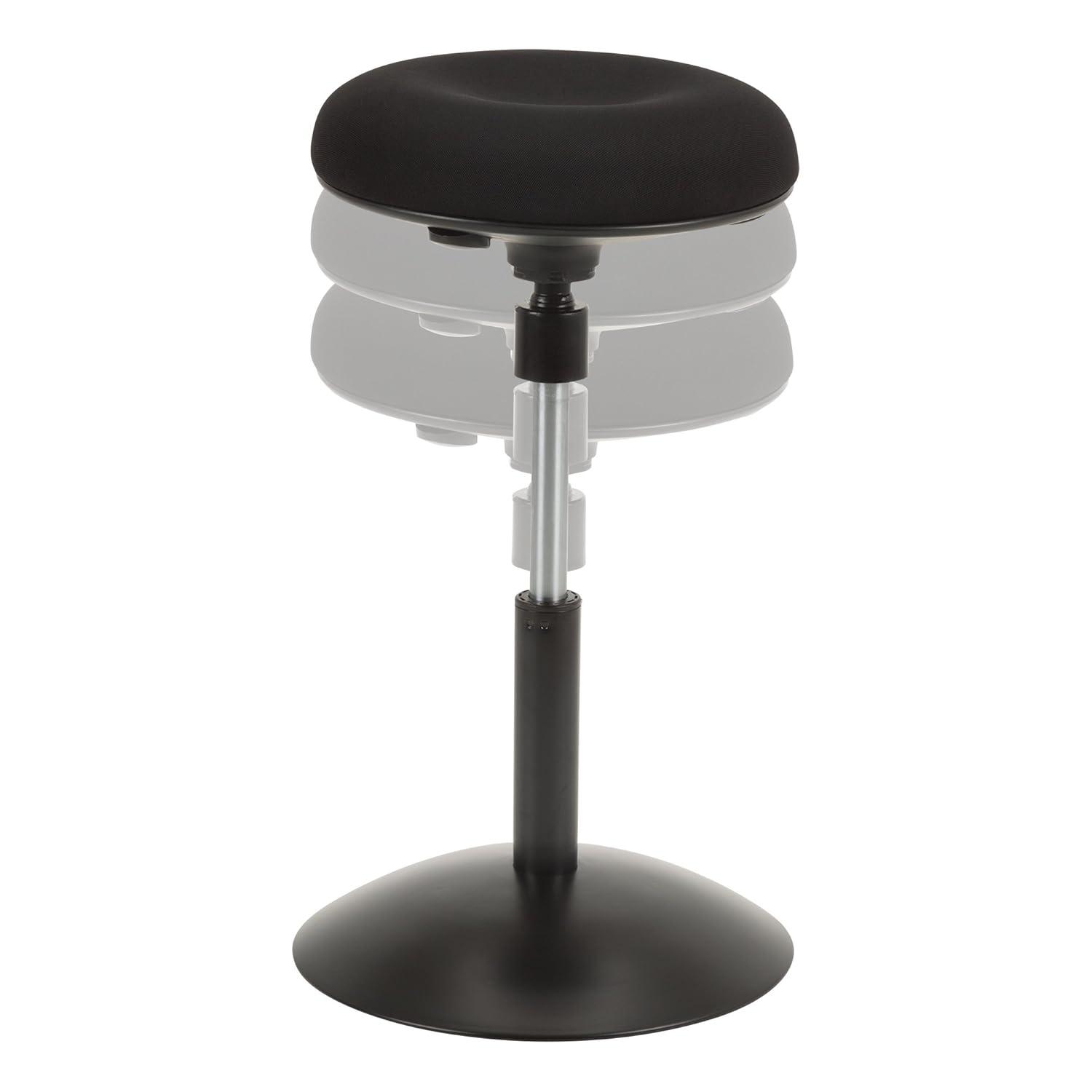 Norwood Commercial Furniture Sit-to-Stand Active Stool w/ Pivot Round Seat, Black, NOR-NIL1716F-BK-SO