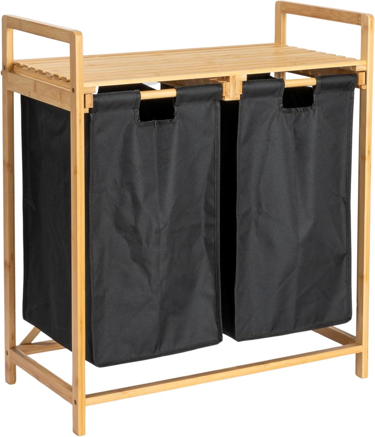 Household Essentials Bamboo Laundry Hamper with Handles
