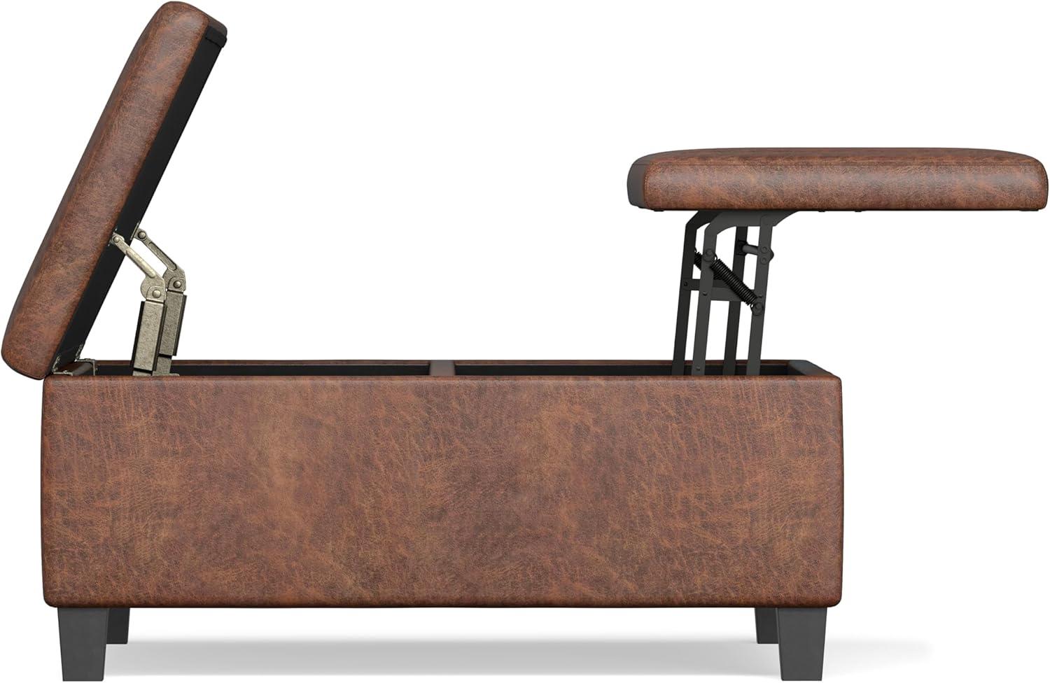 Simpli Home Ellis Coffee Table Storage Ottoman