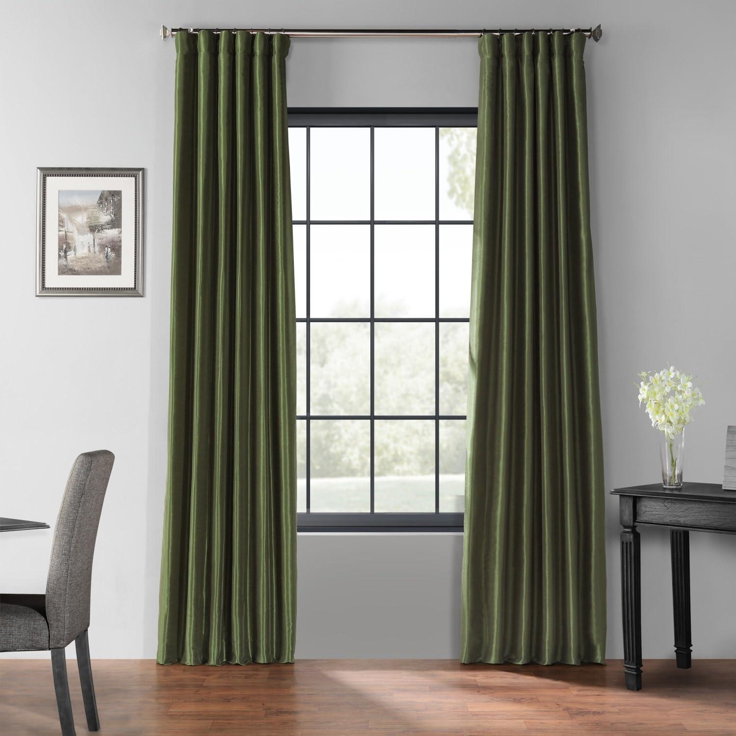 Half Price Drapes Crescent Moon Silk Blackout Curtains for Bedrooms(1 Panel),50WX 84L