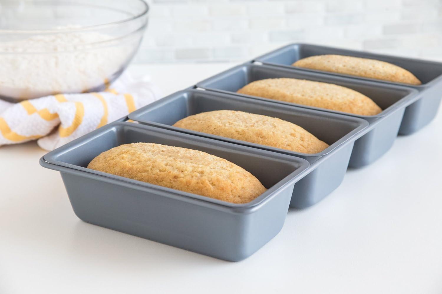 Non-Stick Steel Mini Bread Loaf Pan Set