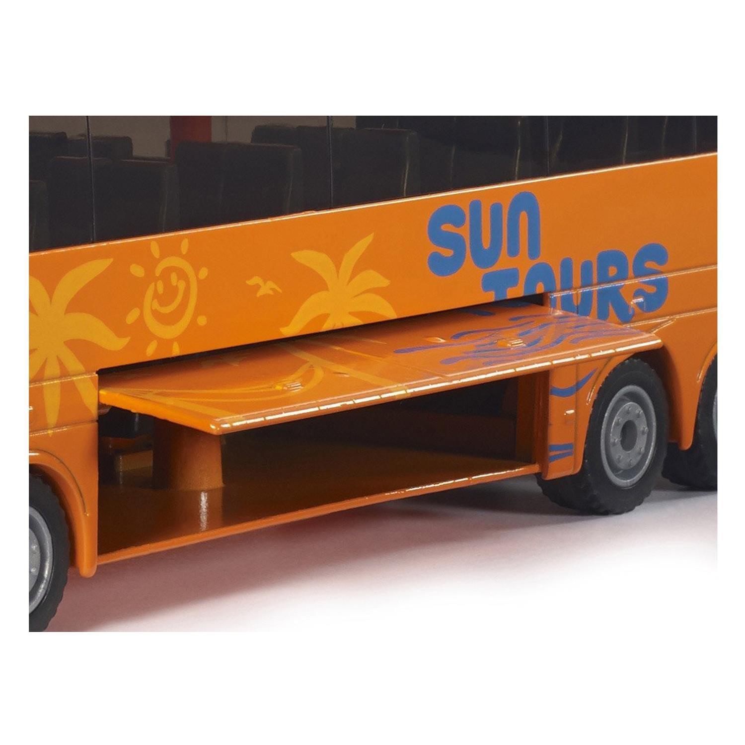Siku 3738, Mercedes-Benz Travego Coach, 1:50, Metal/Plastic, Orange, Functional Doors and Luggage Compartment