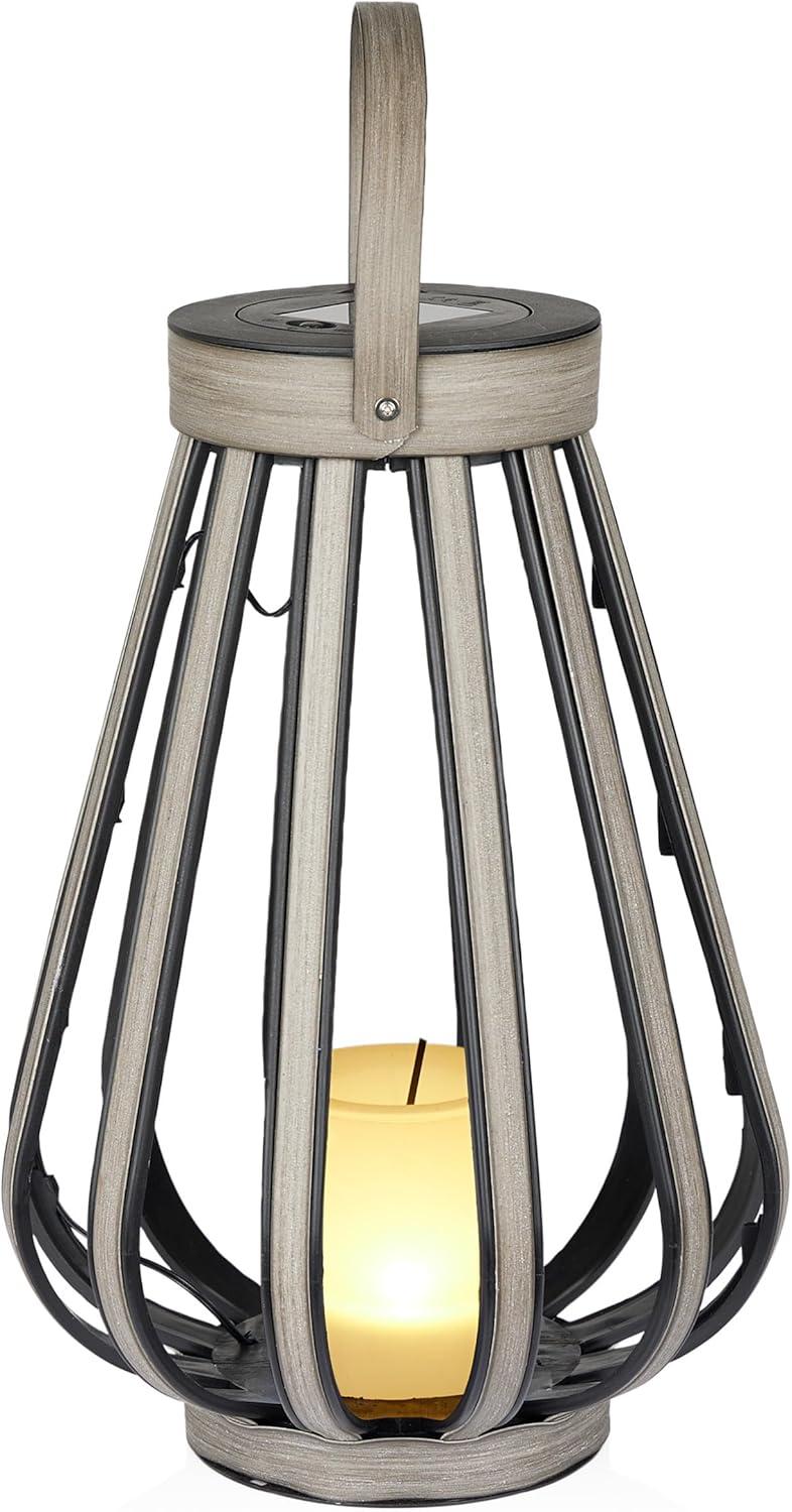 Alpine Solar Decorative Plastic Lantern w/ LED Light