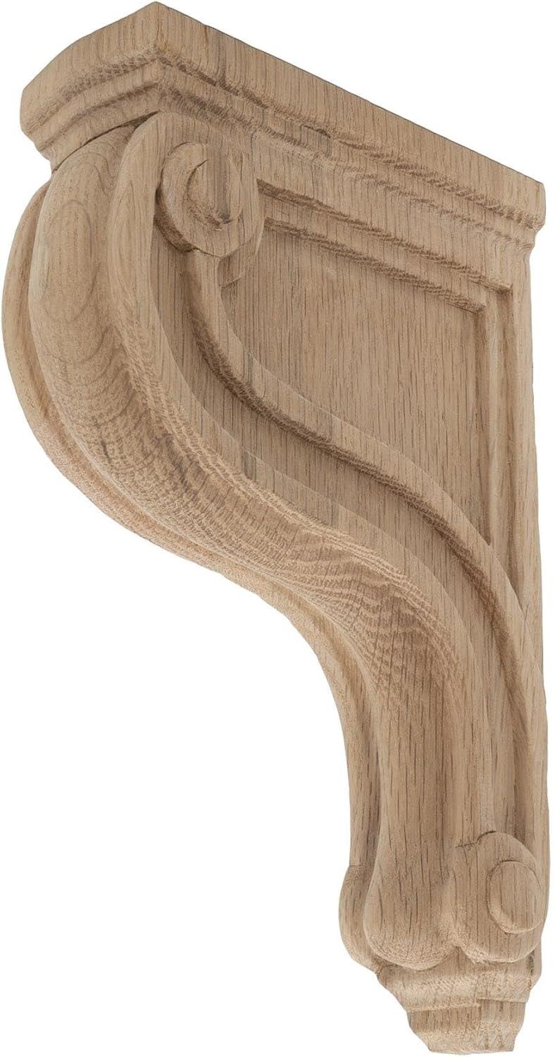 Architectural Products by Outwater L.L.C. 8 in x 2 in x 4-3/4 in Unfinished Small Solid Classic Traditional Plain Wood Corbel