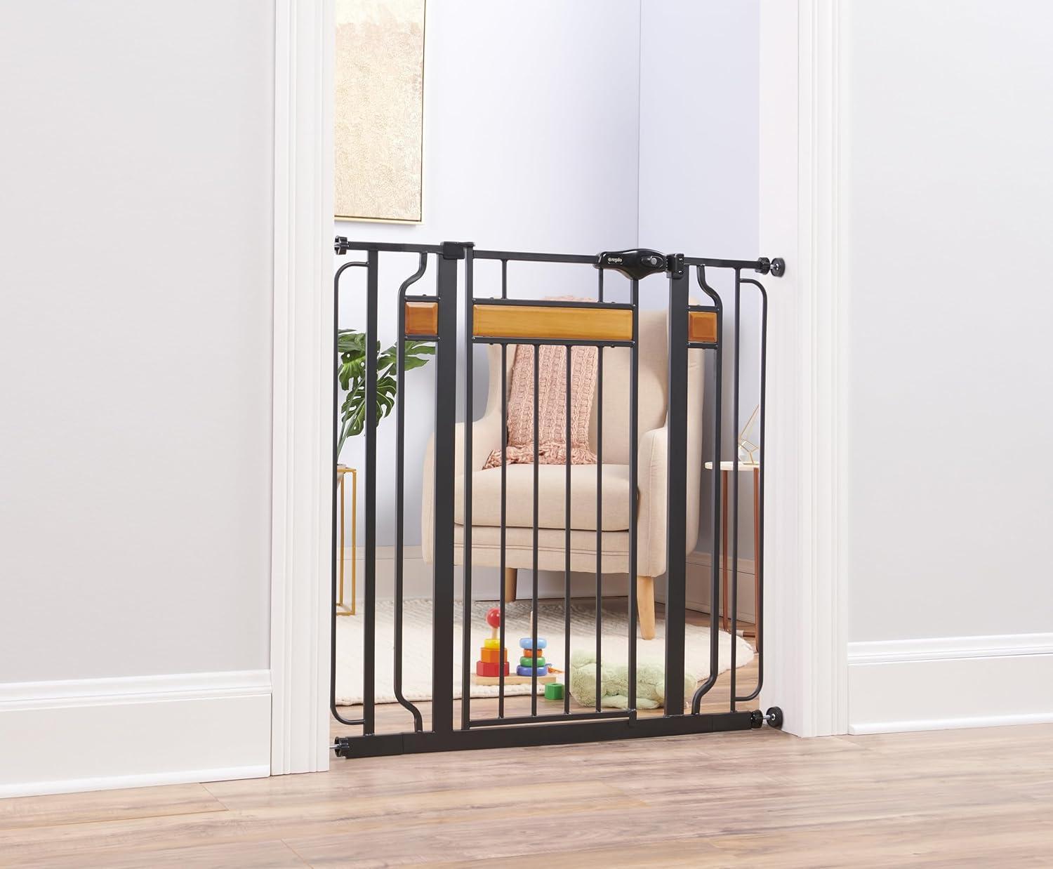 Regalo Extra Tall Home Accents Metal Walk Through Baby Gate