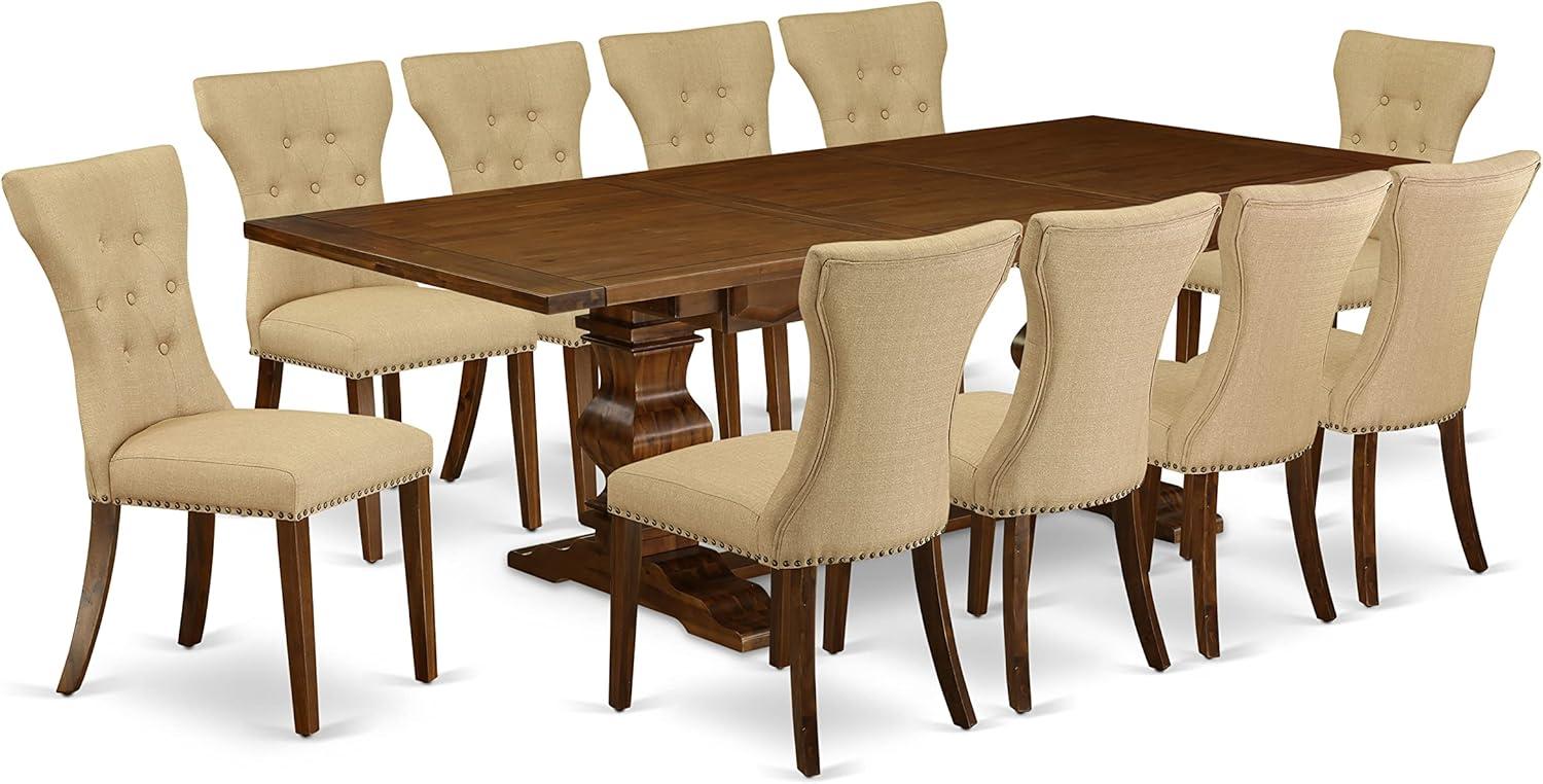 Lassale Removable Leaf Solid Wood Dining Set