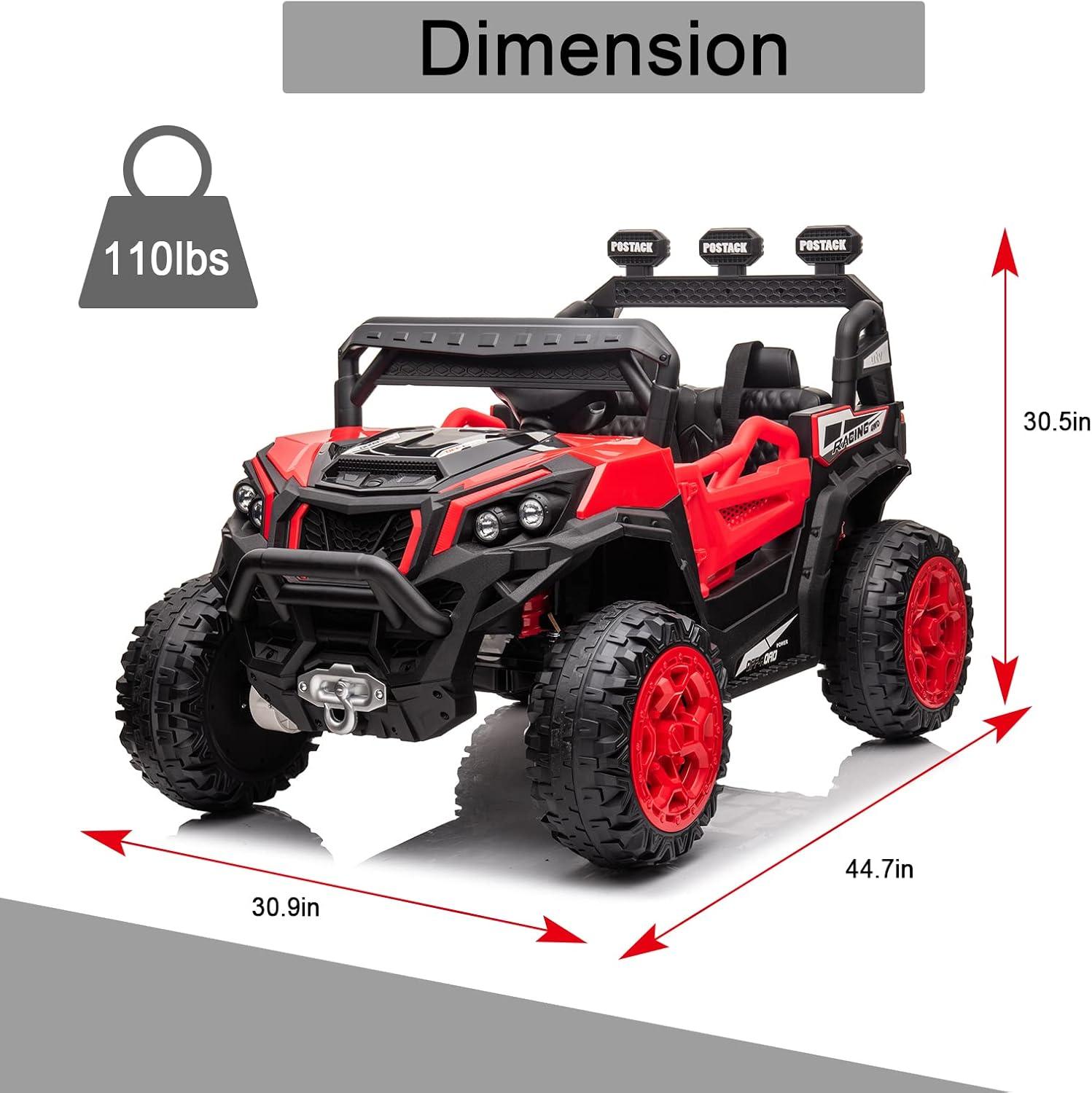 Ride on UTV Car, 24V Battery Powerd Electric Off-Road UTV Car w/Remote Control