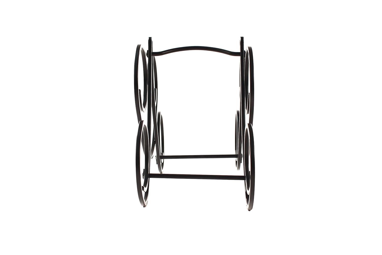 Bordeaux 9.75 in. x 16.5 in. x 7.5 in. Steel Knock Down 5-Bottle Wine Rack in Black