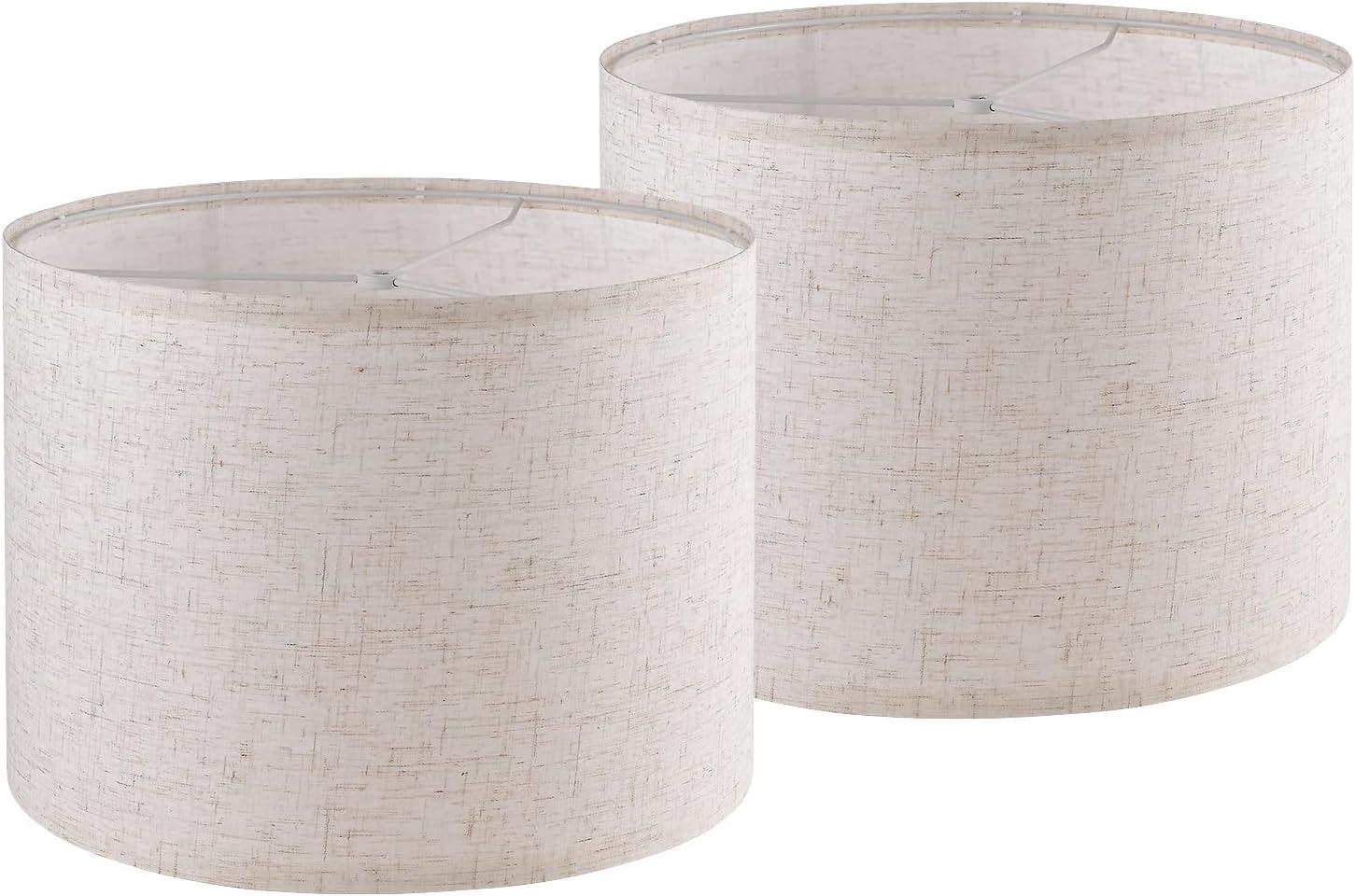 Linen Drum Lamp Shade (Spider)-Set of 2