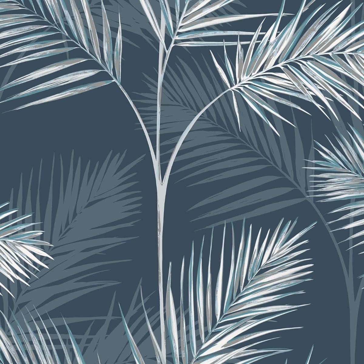 Fine Decor South Beach Evergreen Fronds Unpasted Paper Wallpaper, 20.5-in by 33-ft, 56.4 sq. ft.