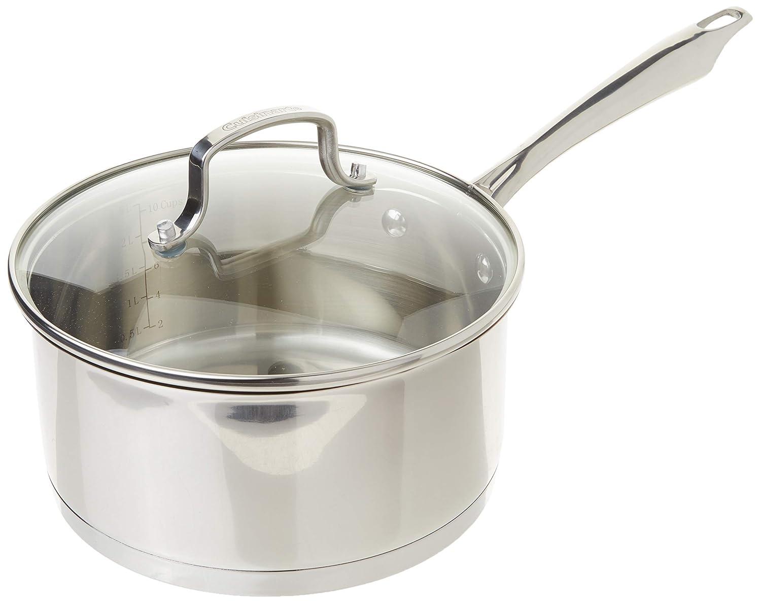 Cuisinart Professional Series 3qt Stainless Steel Saucepan with Cover - 89193-20: Dishwasher-Safe, Gas & Electric Compatible