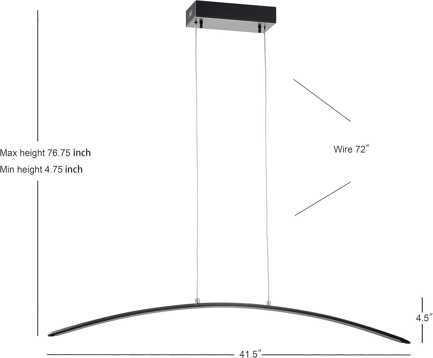 JONATHAN Y Roxanna Dimmable Adjustable Integrated LED Metal Linear Pendant