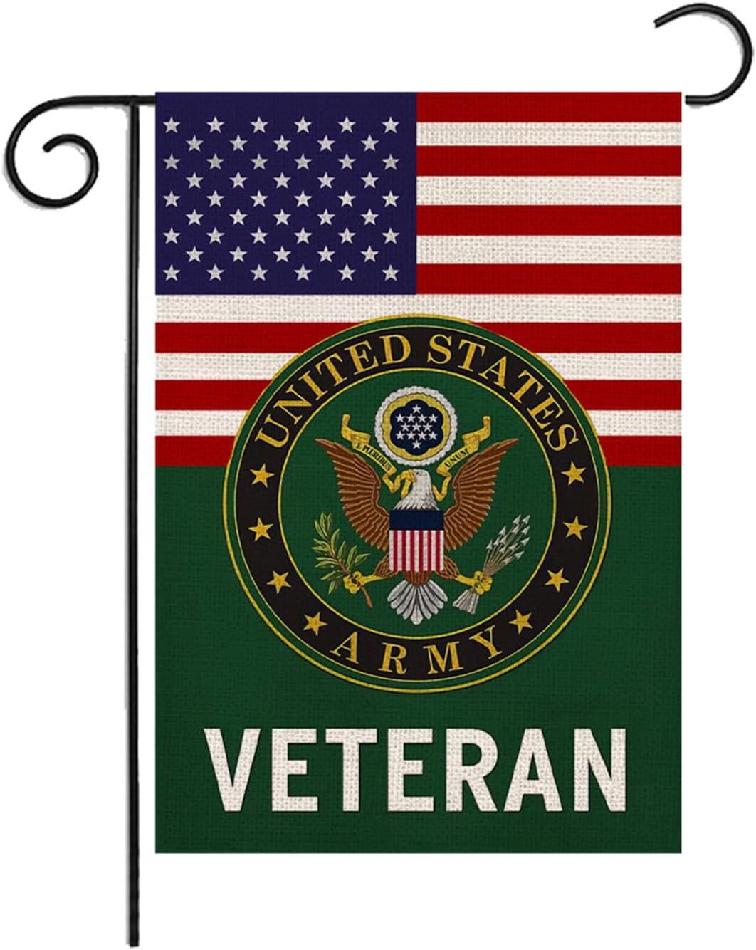 US Army Veteran Double-Sided Patriotic Garden Flag