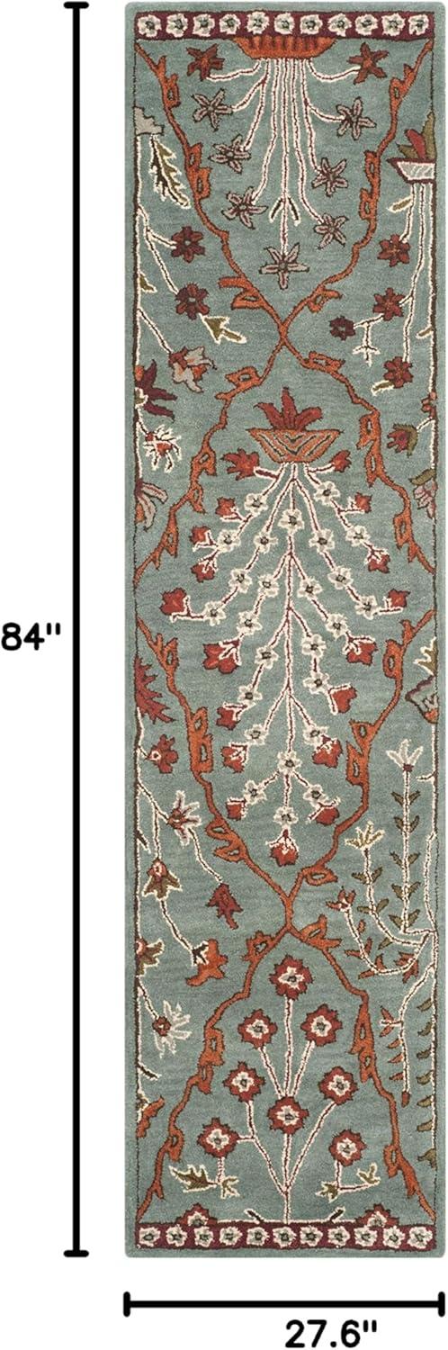 Wyndham WYD206 Power Loomed Area Rug - Blue/Rust - 8'9"x12' - Safavieh.