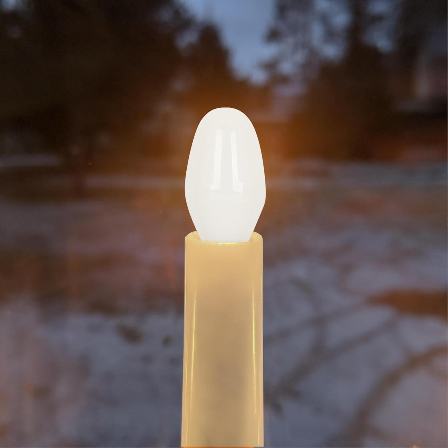 White Frosted Decorative LED Candelabra Bulb, 2-Pack