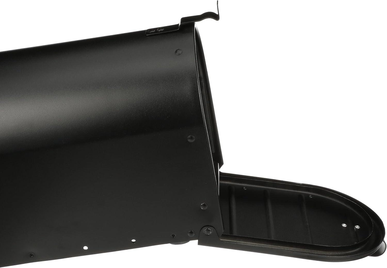 Admiral Large Black Aluminum Post Mount Mailbox