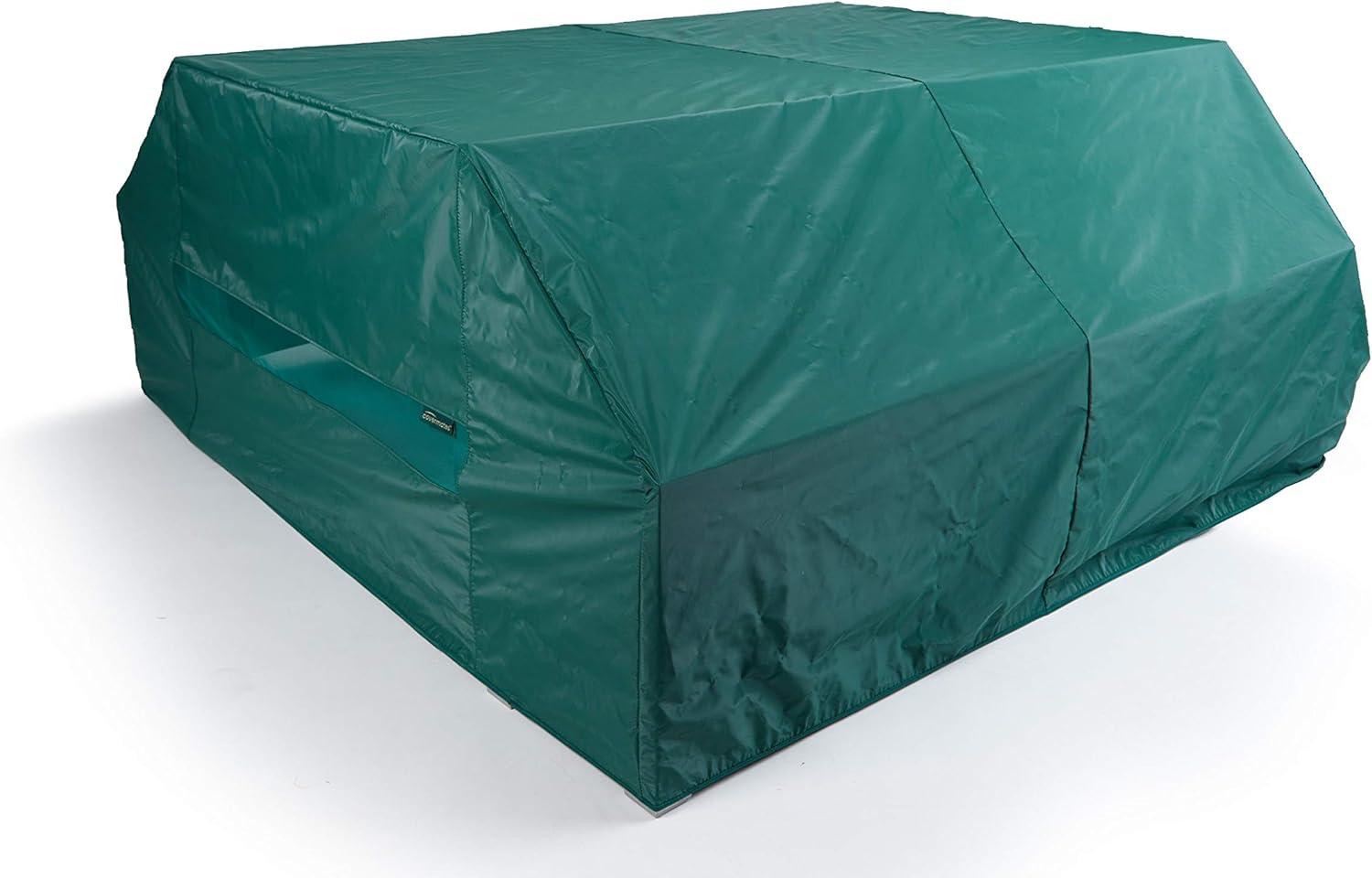 Covermates Picnic Table Cover - Classic - Light Weight Material, Weather Resistant, Elastic Hem, Patio Table Covers, 76W x 62D x 32H, Green