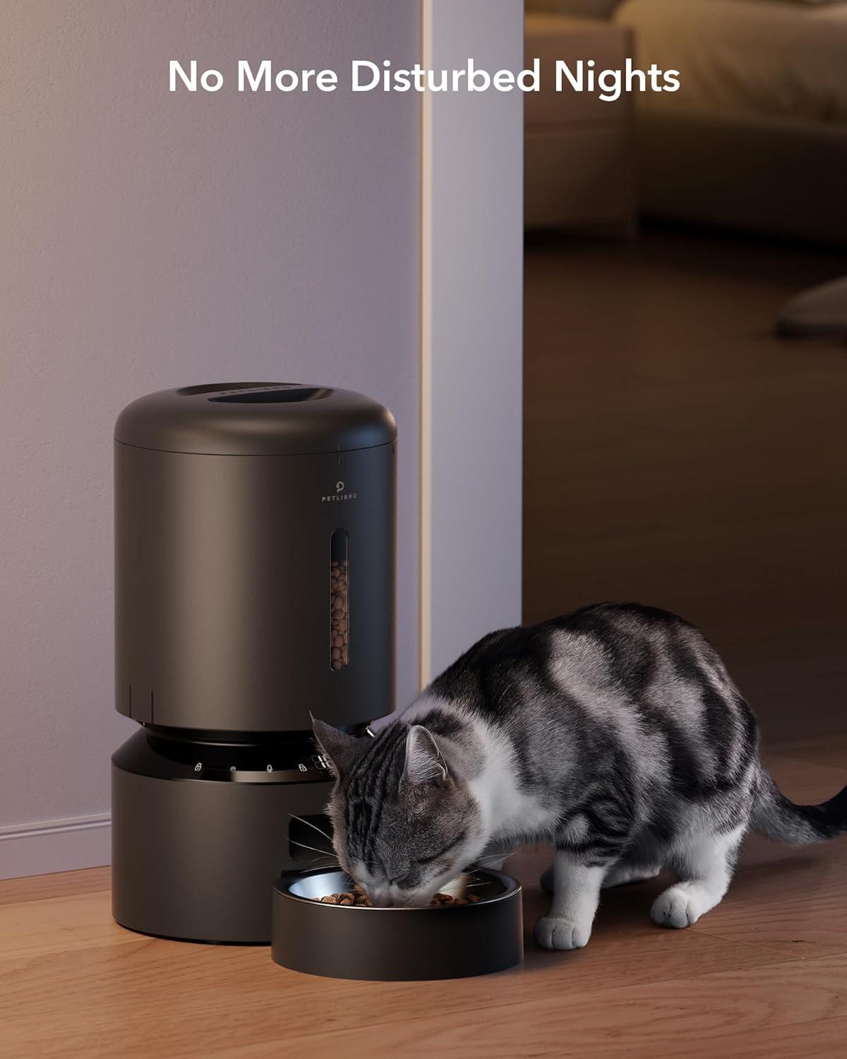 Black 5L Automatic Pet Feeder with LED Display