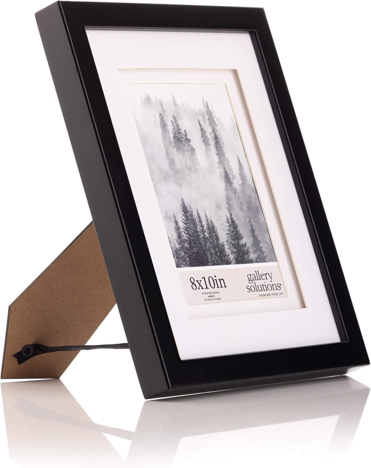 Gallery Solutions Wood Wall Frame with Double Mat Image