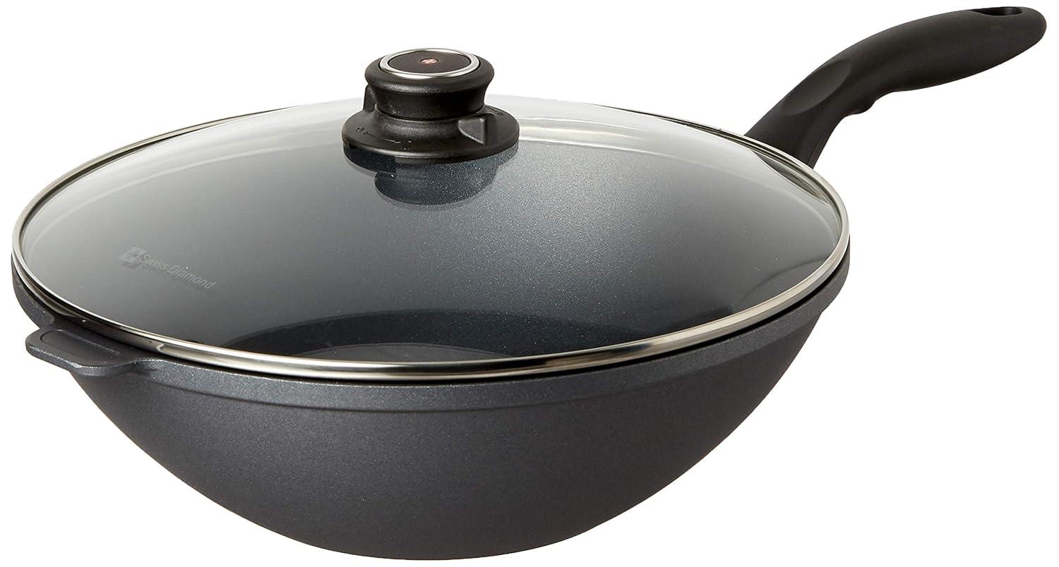 Swiss Diamond Swiss Diamond Non-Stick Cast Aluminum Wok with Lid