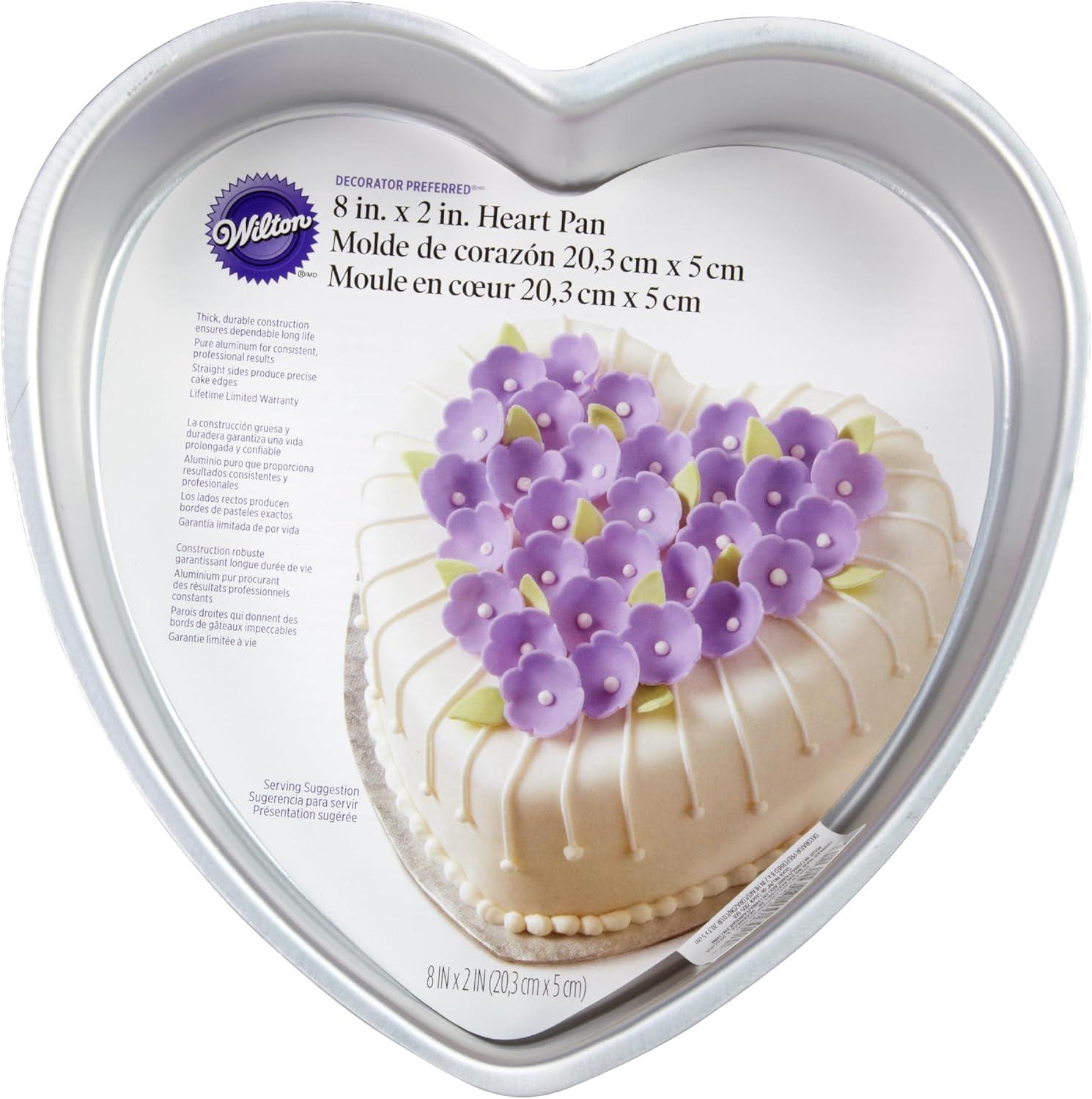 Wilton Heart Decorator Preferred 8" Aluminum Cake Pan