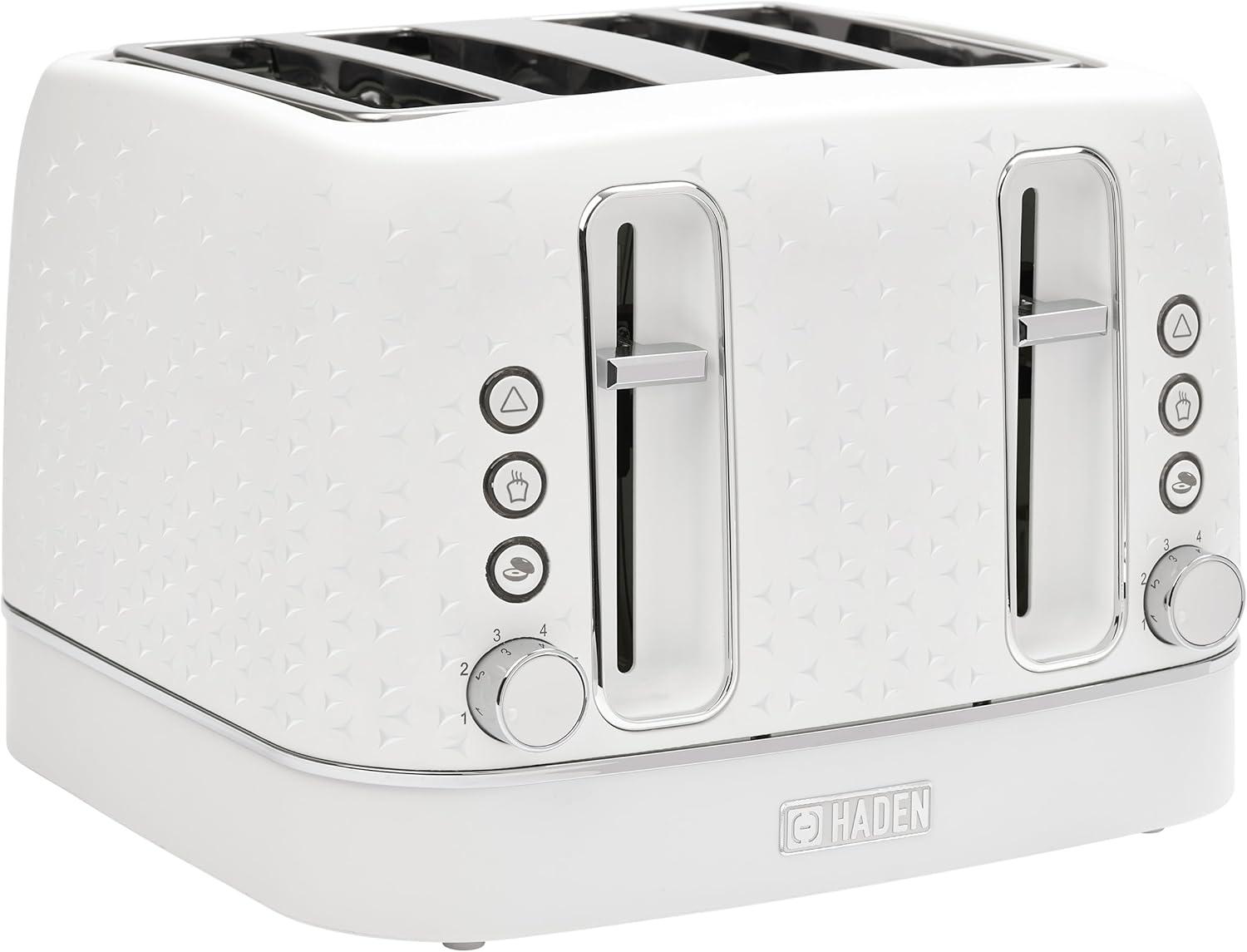 HADEN Starbeck White 4-Slice Toaster