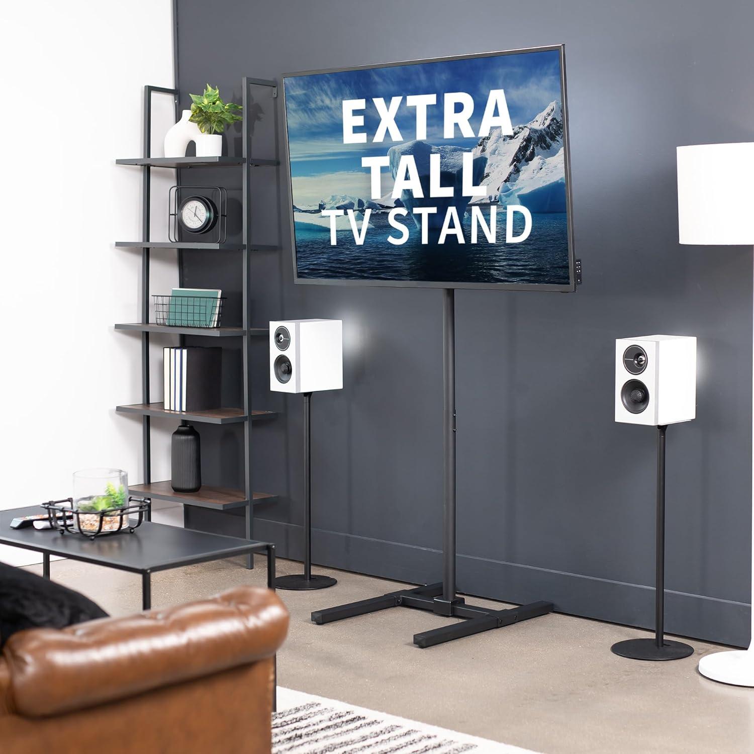 VIVO Extra Tall TV Floor Stand for 13" to 65" Screens, Height Adjustable Mount