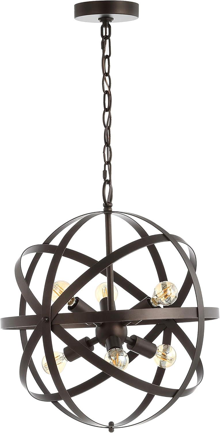 Brycen 6 Light 16.5 Inch Pendant - Dark Grey - Safavieh.