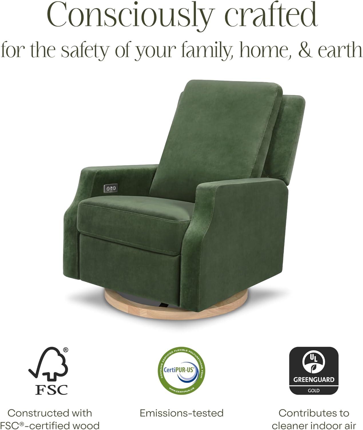 Crewe Electronic Recliner and Swivel Glider in Eco-Performance Fabric