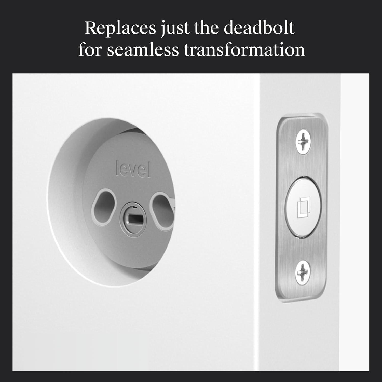 Level Level Bolt Connect Wi-Fi and Bluetooth Retrofit Smart Deadbolt with App, and Voice Assistant Access
