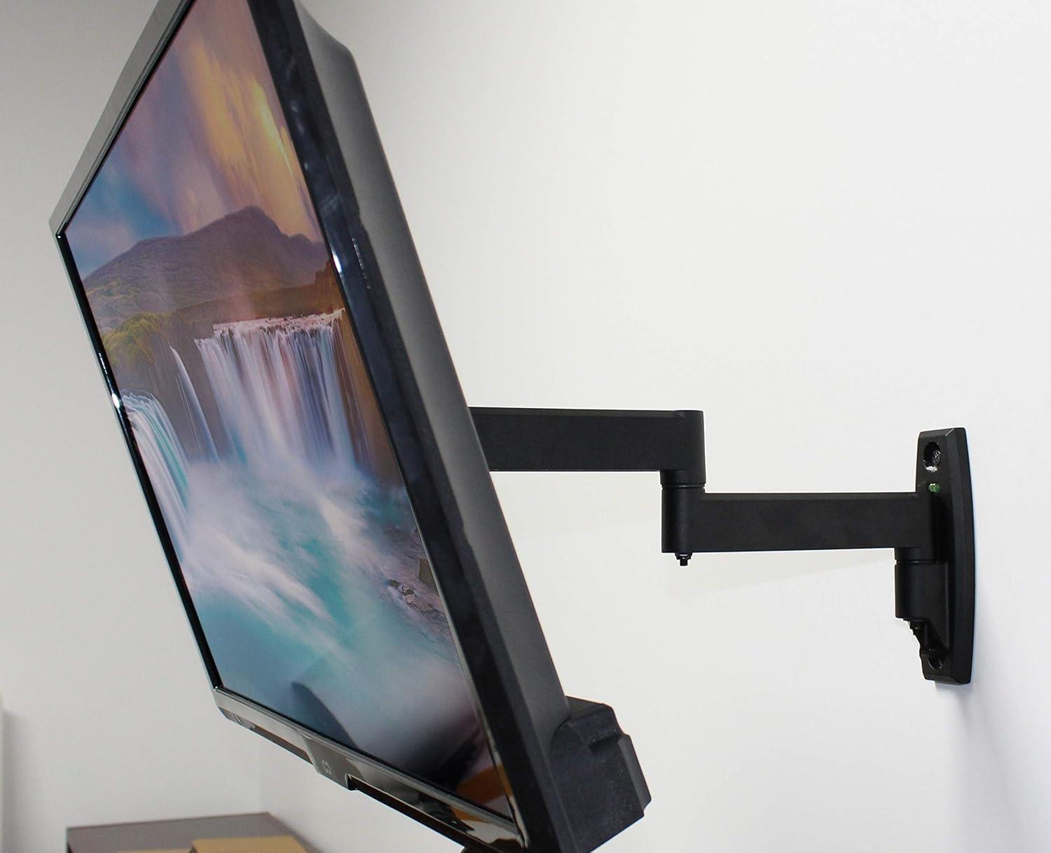 Black Adjustable Wall and Ceiling TV Mount for 50" Screens