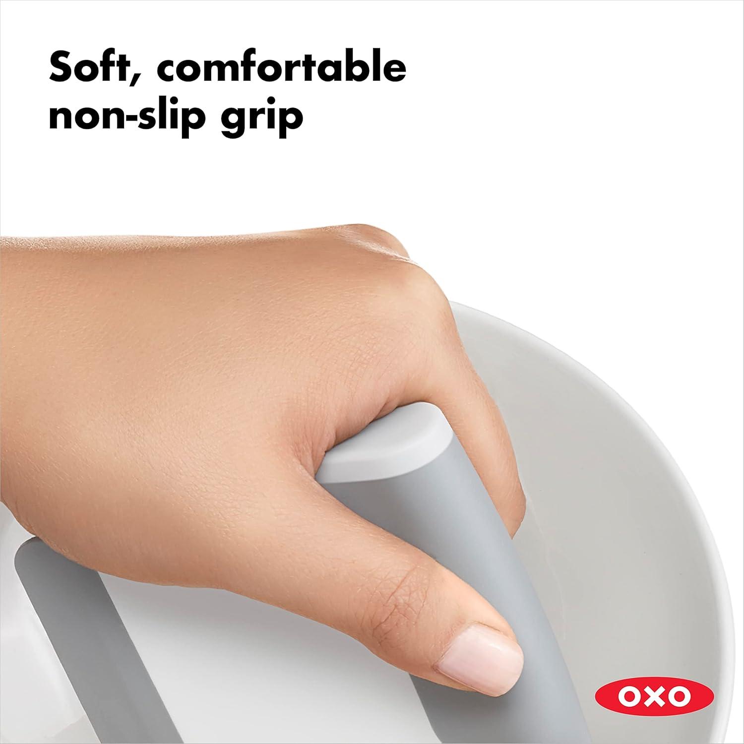 Gray and White Silicone Kitchen Dish Squeegee