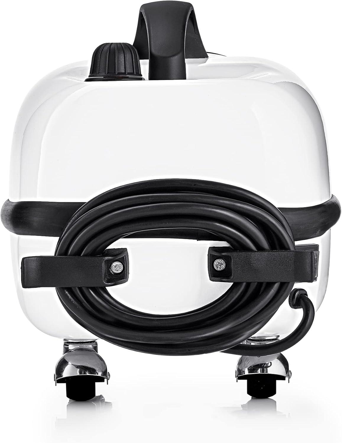 TOSCA™ Steam Cleaner by Dupray. A commercial-grade steam cleaner with enamel-coated steel case and intuitive digital interface. 1600w of power for car detailing, grout cleaning, & tile restoration.