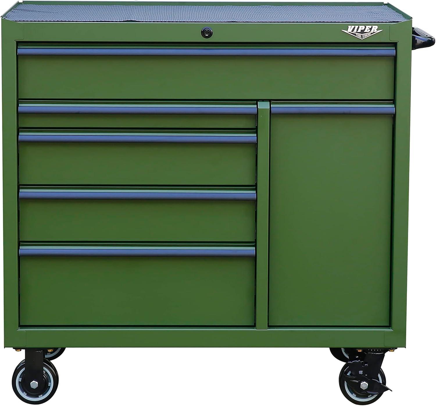 Viper Tool Storage 41.5'' W 6 -Drawer Steel Bottom Rollaway Chest with Wheels