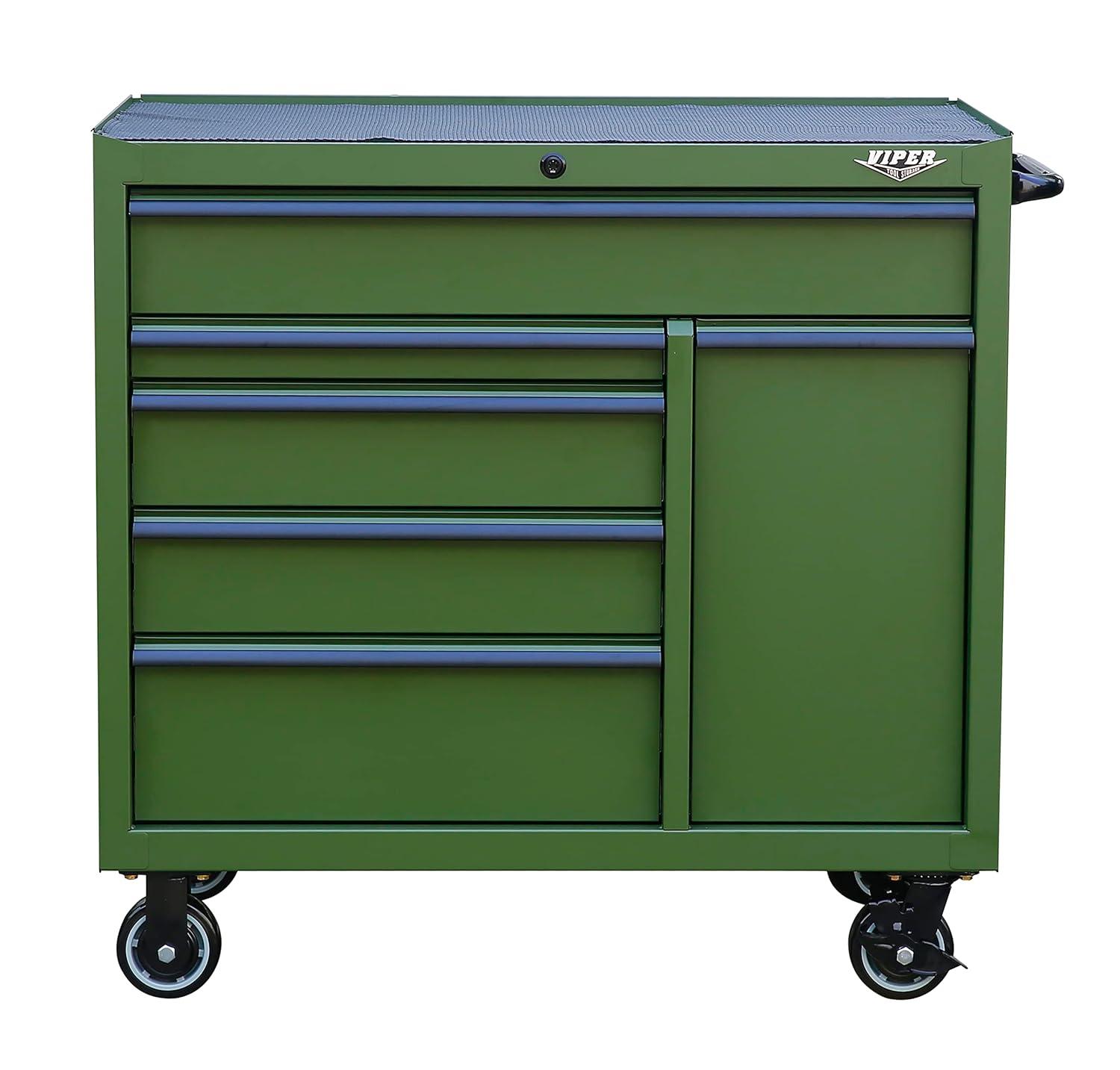 Viper Tool Storage 41.5'' W 6 -Drawer Steel Bottom Rollaway Chest with Wheels