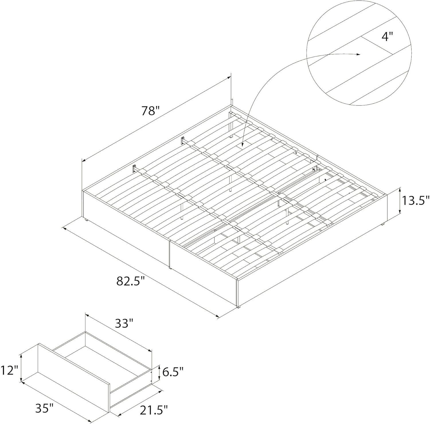 DHP Maven Platform Bed with Storage