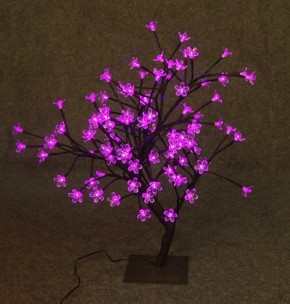 Hi-Line Gift Ltd. Floral Bonsai Tree with 96 LED Lights - Indoor/Outdoor