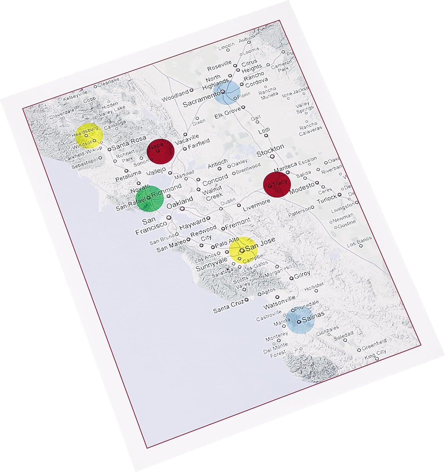 Assorted Color 3/4" Round Removable See-Through Dot Stickers