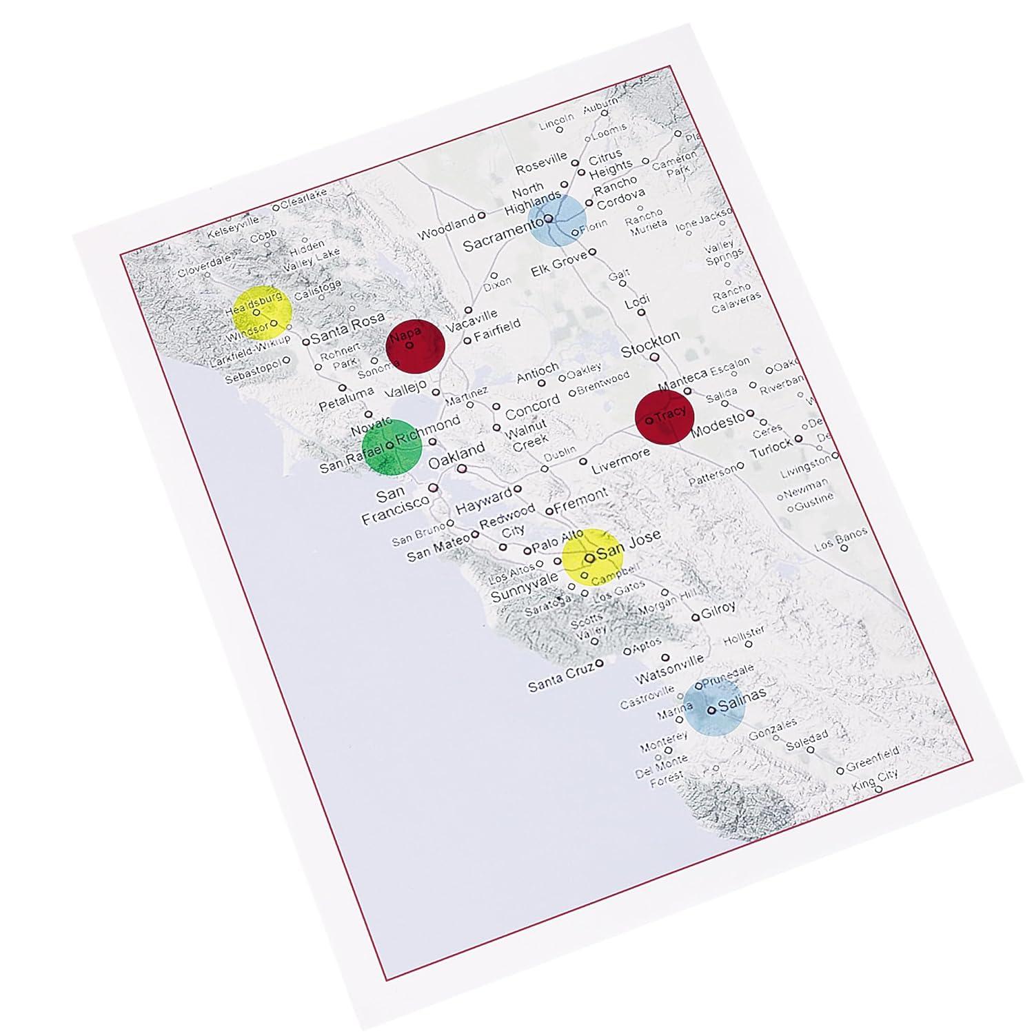 Assorted Color 3/4" Round Removable See-Through Dot Stickers