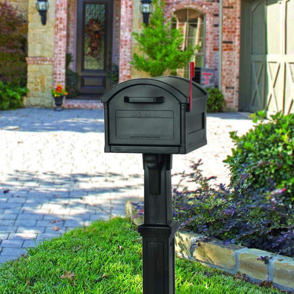 Grand Haven Plastic, Top Mount, Mailbox Post, Black