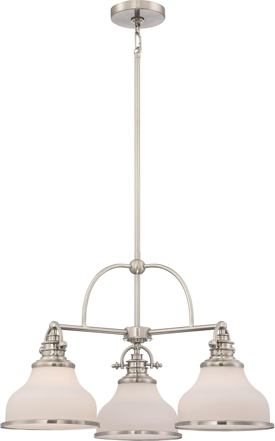 Quoizel Lighting Grant 3 - Light Chandelier in  Brushed Nickel