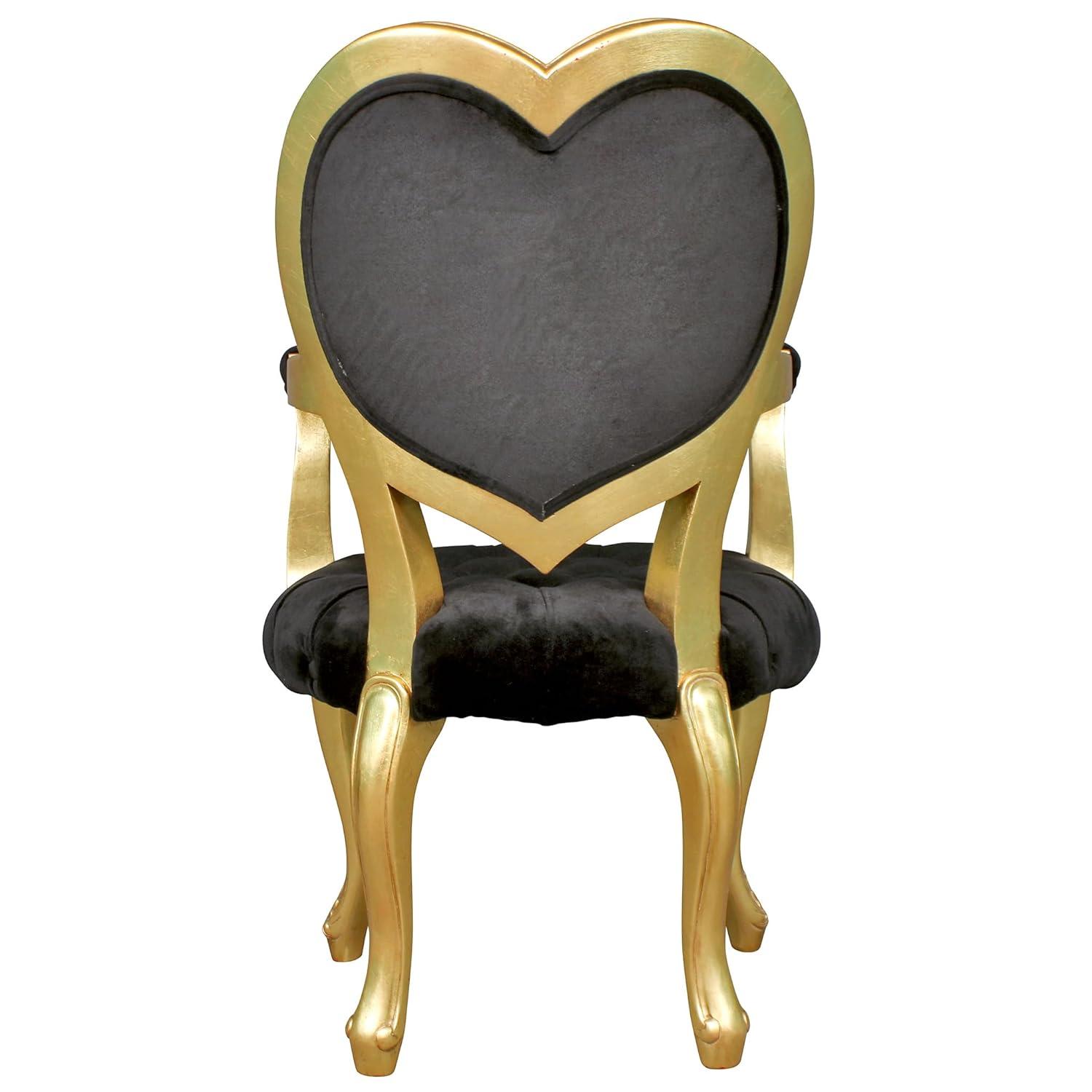 Design Toscano Sweetheart Victorian Heart-Backed Gilded Armchair